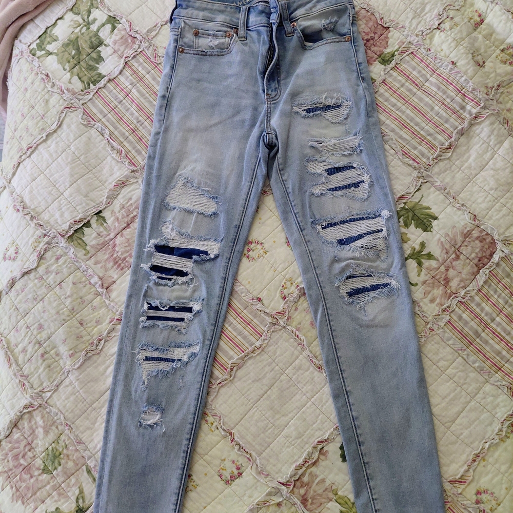 Distressed Light Blue Women's Jeans